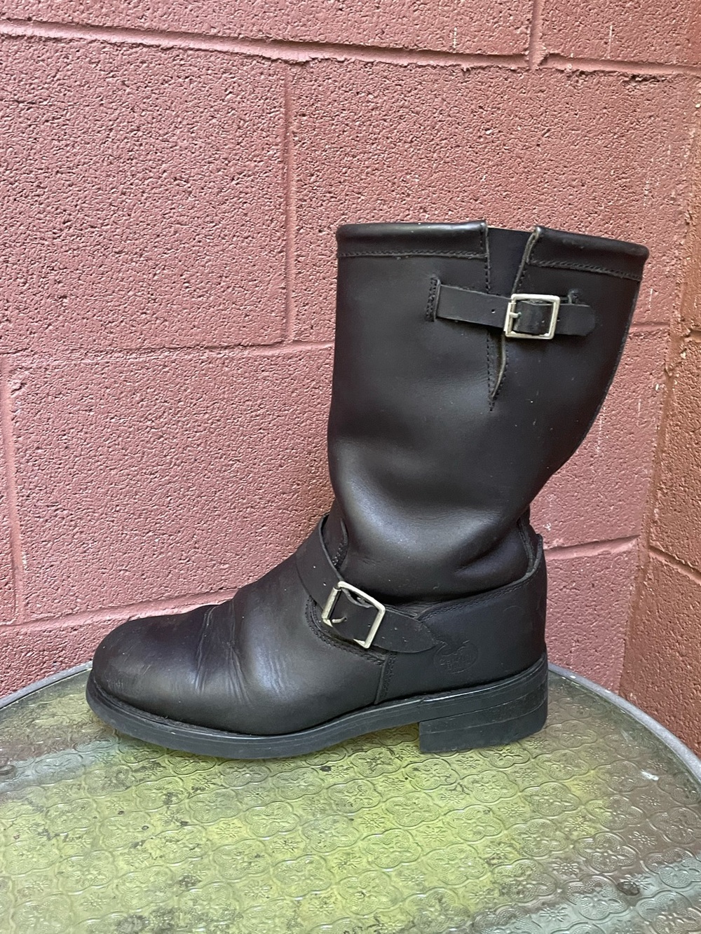 Georgia Boot Engineer Black Moto Boots Size 9.5